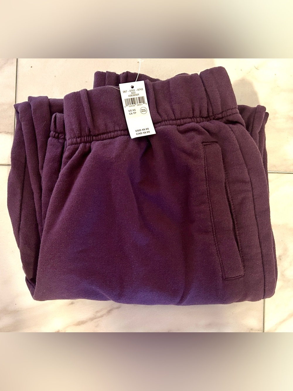 New With Tags* Aerie Jet Set Joggers in Burgundy | Size XS